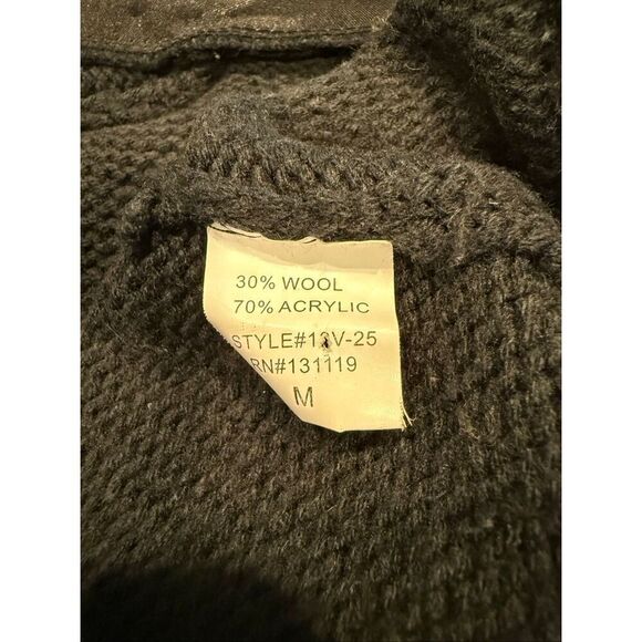 Olive Olivia wool knitted faux fur vest- size m - Picture 6 of 7